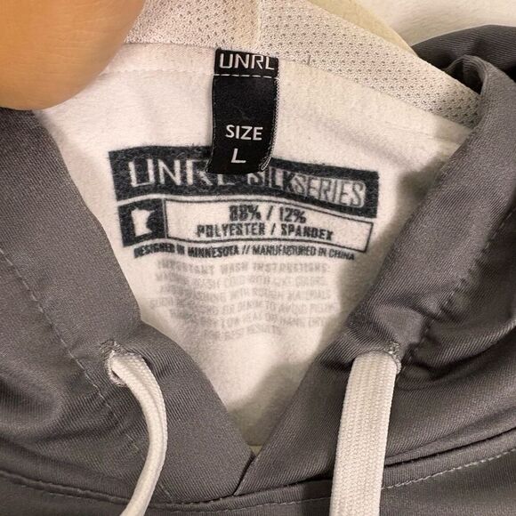 UNRL SilkSeries MN Hockey Grey Hooded Pullover Sweatshirt Men's Large - Picture 9 of 13
